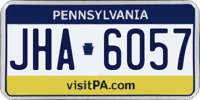 PA license plate JHA6057