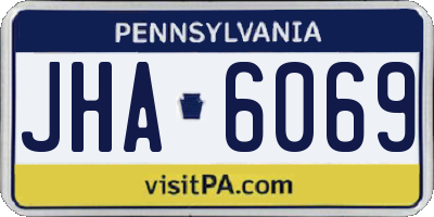 PA license plate JHA6069