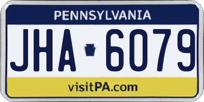 PA license plate JHA6079
