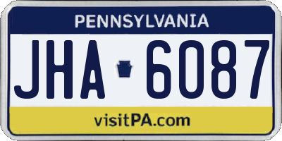 PA license plate JHA6087