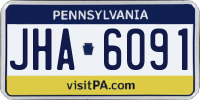 PA license plate JHA6091