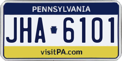 PA license plate JHA6101