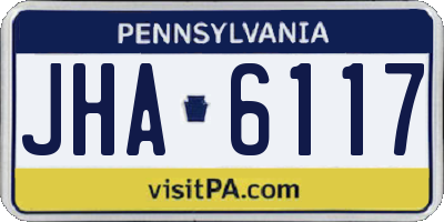 PA license plate JHA6117