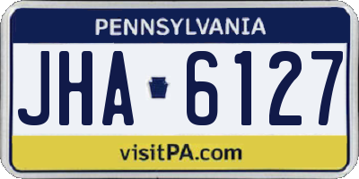PA license plate JHA6127