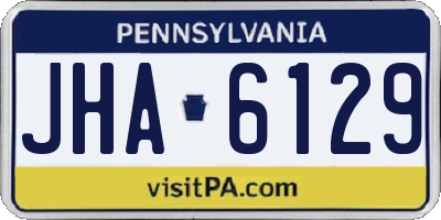 PA license plate JHA6129