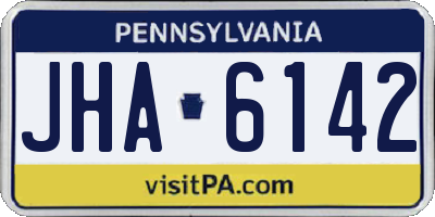 PA license plate JHA6142