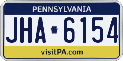 PA license plate JHA6154