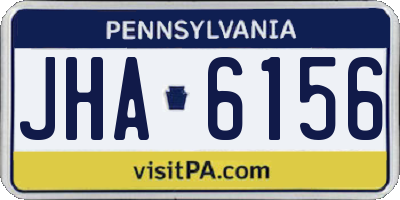 PA license plate JHA6156