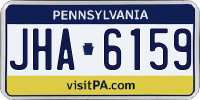 PA license plate JHA6159