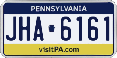 PA license plate JHA6161