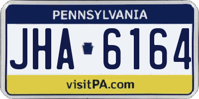 PA license plate JHA6164