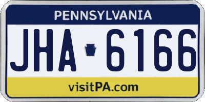 PA license plate JHA6166
