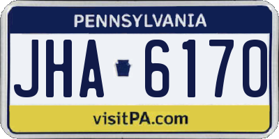 PA license plate JHA6170