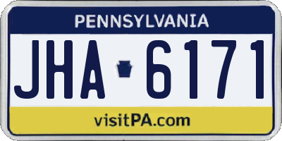PA license plate JHA6171