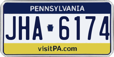 PA license plate JHA6174