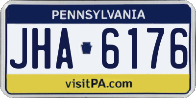 PA license plate JHA6176