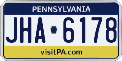 PA license plate JHA6178