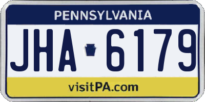 PA license plate JHA6179