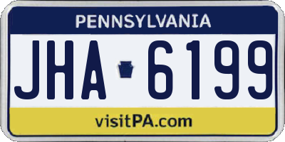 PA license plate JHA6199