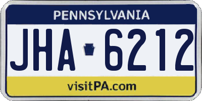 PA license plate JHA6212