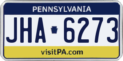 PA license plate JHA6273