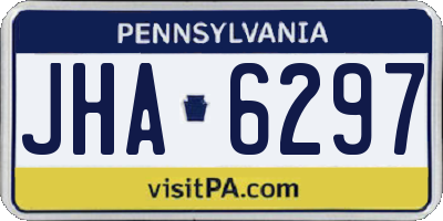PA license plate JHA6297