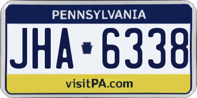 PA license plate JHA6338