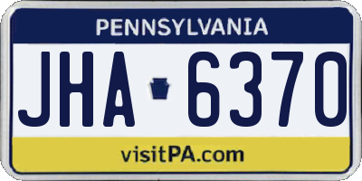 PA license plate JHA6370