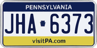 PA license plate JHA6373