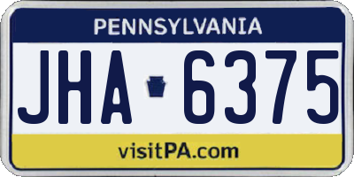 PA license plate JHA6375