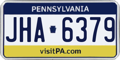 PA license plate JHA6379