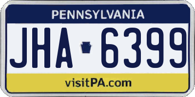 PA license plate JHA6399