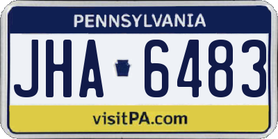 PA license plate JHA6483