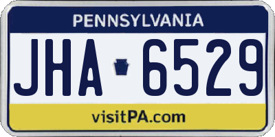 PA license plate JHA6529