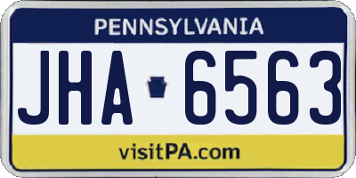 PA license plate JHA6563