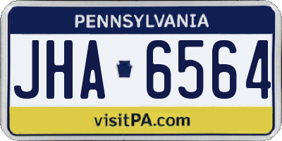 PA license plate JHA6564