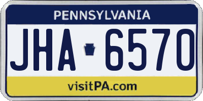 PA license plate JHA6570
