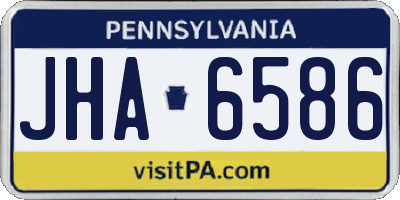 PA license plate JHA6586