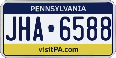 PA license plate JHA6588