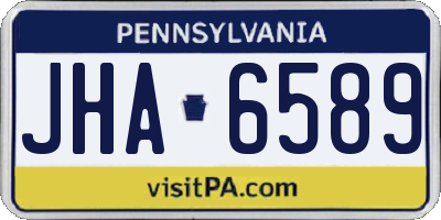 PA license plate JHA6589