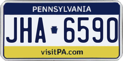 PA license plate JHA6590