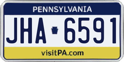 PA license plate JHA6591