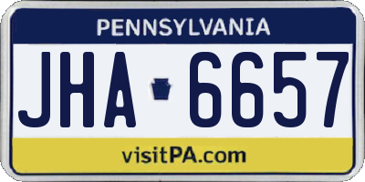 PA license plate JHA6657