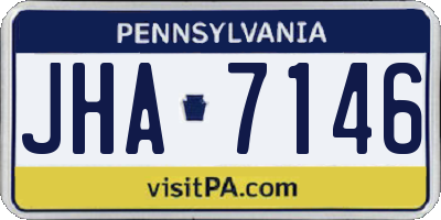 PA license plate JHA7146