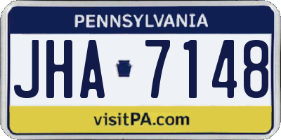 PA license plate JHA7148