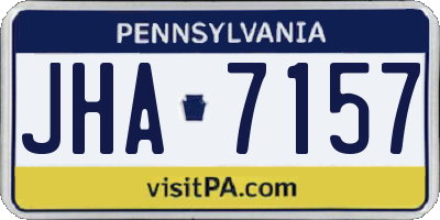 PA license plate JHA7157