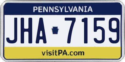 PA license plate JHA7159