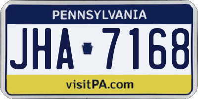 PA license plate JHA7168