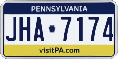 PA license plate JHA7174