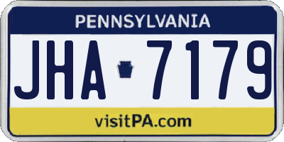 PA license plate JHA7179